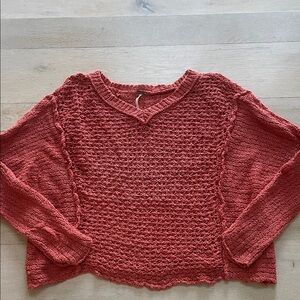 Free People Crochet Boho Coastal Grandma Cottagecore Sweater